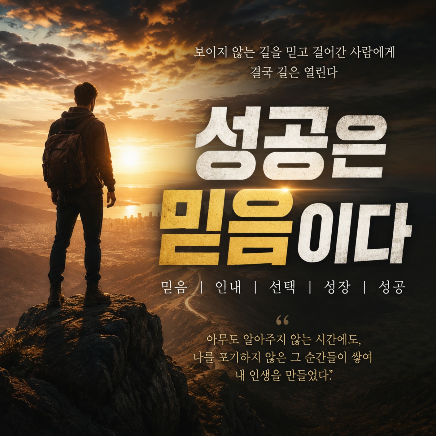 성공은 믿음이다 — 아무도 박수치지 않는 시간을 견딘 1가지 비밀